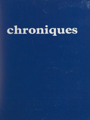 cover image of Chroniques